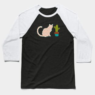 Catctus Funny Cat and cactus Lovers Funny Gift Baseball T-Shirt